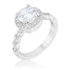 Jordana 2.2ct Clear CZ Rhodium Classic Ring