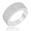Gwen 1ct CZ White Gold Rhodium Wide Ring