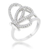 Bea 0.4ct CZ Rhodium Pave Butterfly Ring