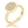 Krystal 0.2ct CZ 14k Gold Pave Circle Ring