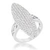 Bella 2.3ct CZ Rhodium Contemporary Cocktail Ring