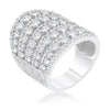 Charlyn 2.5ct Rhodium CZ Statement Cocktail Ring