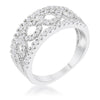 Rina 0.5ct CZ Rhodium Contemporary Band Ring