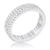 Chare 1.3ct CZ Rhodium Classic Band Ring