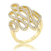 Natasha 0.94ct CZ 14k Gold Contemporary Cocktail Ring