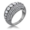 Krista 1.5ct CZ Hematite Contemporary Cocktail Ring