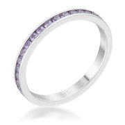 Teresa 0.5ct Lavender CZ Stainless Steel Eternity Band