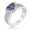 1.6 Ct Amethyst Oval CZ Ring