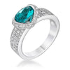 1.6 Ct Aqua Oval CZ Ring