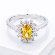 Lemon Yellow CZ Mini Royal Ring
