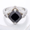 Modern Edgy Black CZ Cocktail Ring